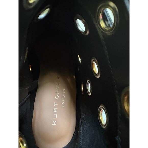 Kurt Geiger London Kensington Flexi Eyelet Ankle Boots Sz W 38 Edgy Witchy Goth - Picture 5 of 8